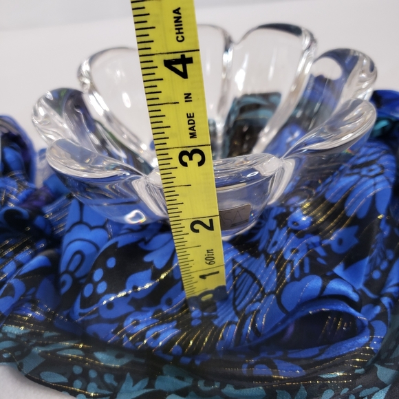 MIKASA AUSTRIA CLEAR  SCALLOPED FLORAL CRYSTAL VOTIVE CANDLE HOLDER SET GLASS - Picture 7 of 15